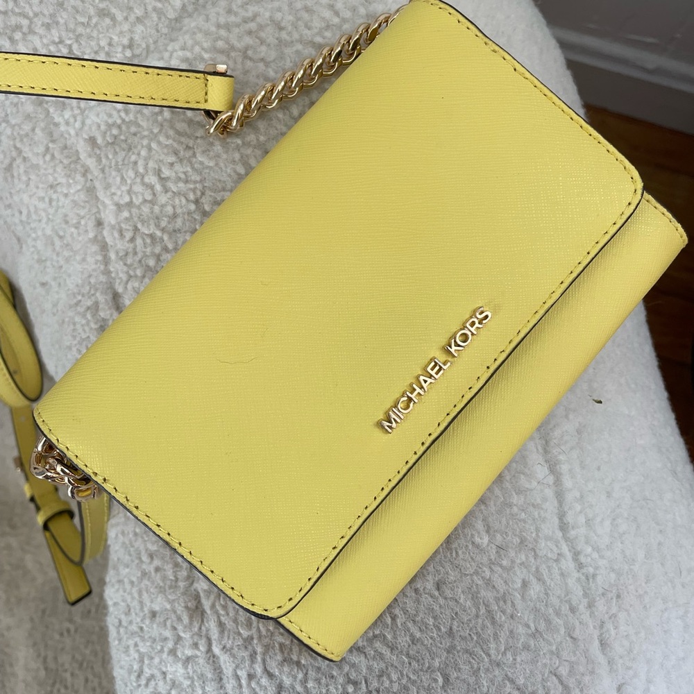 Michael Kors Yellow Wallet with Strap